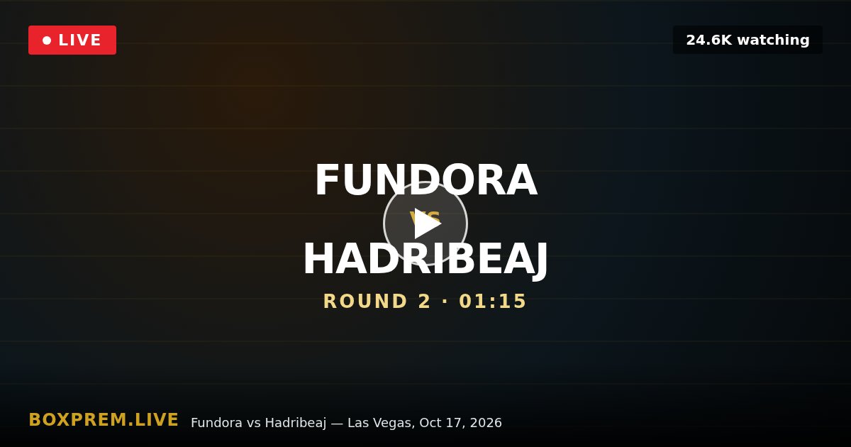 Fundora vs Hadribeaj Live